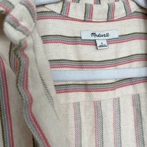 oversized striped button down